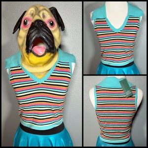 Retro, WILD FABLE, stripy, crop sweater!!